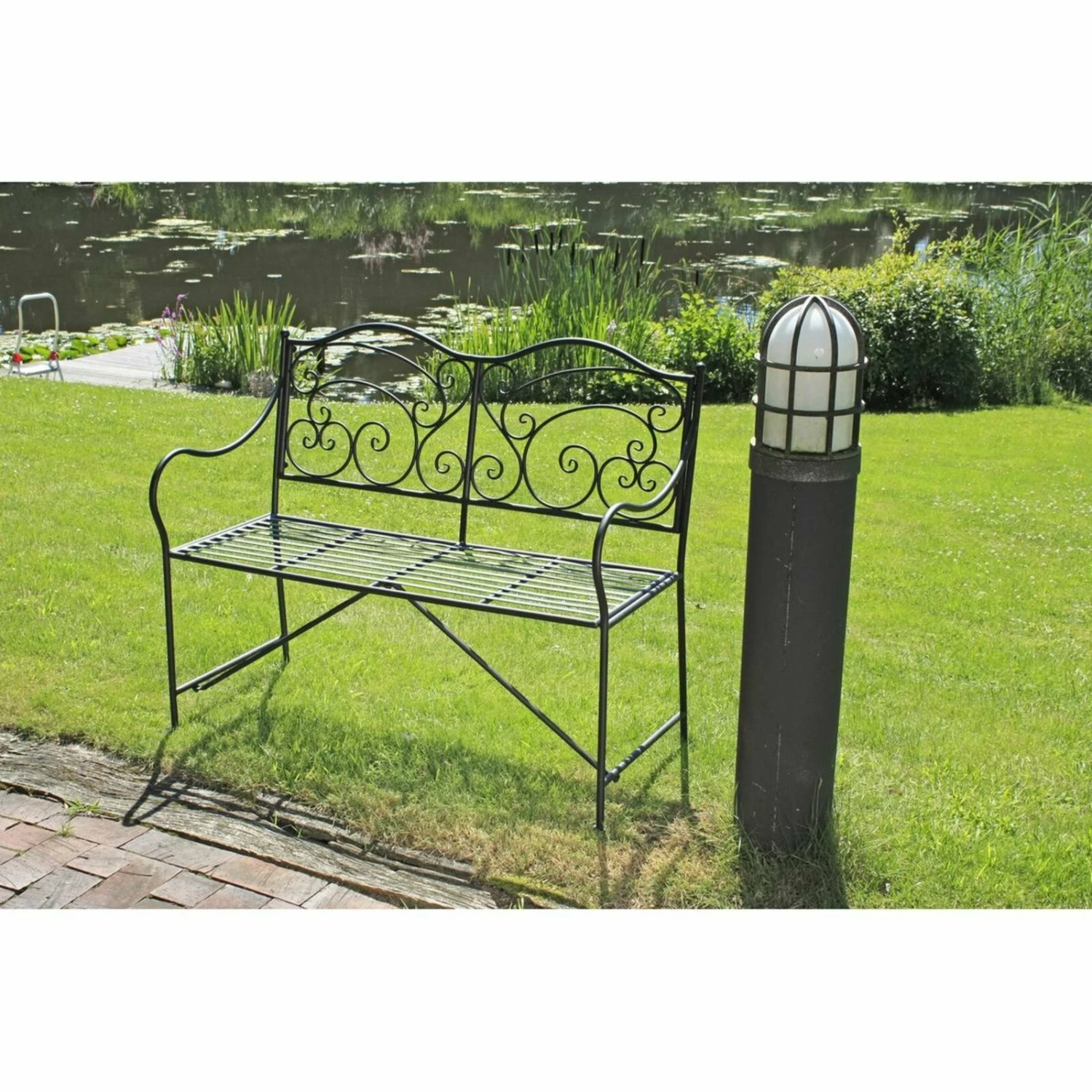 Blitzangebot 😀 Gartenbank VESUV - rostfarben - 111 cm 👍 4 Blitzangebot 😀 Gartenbank VESUV - rostfarben - 111 cm 👍 – Bild 2