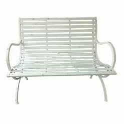 Beste Bewertungen von 🤩 Gartenbank TAMBORA - weiß - Metall - 104 cm 👍