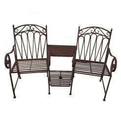 Coupon 😉 2-Sitzer Gartenbank RINJANI - rostfarben - 157,5 cm ✔️ -Angebote Garten Store 9002826500 02 1600Wx1600H