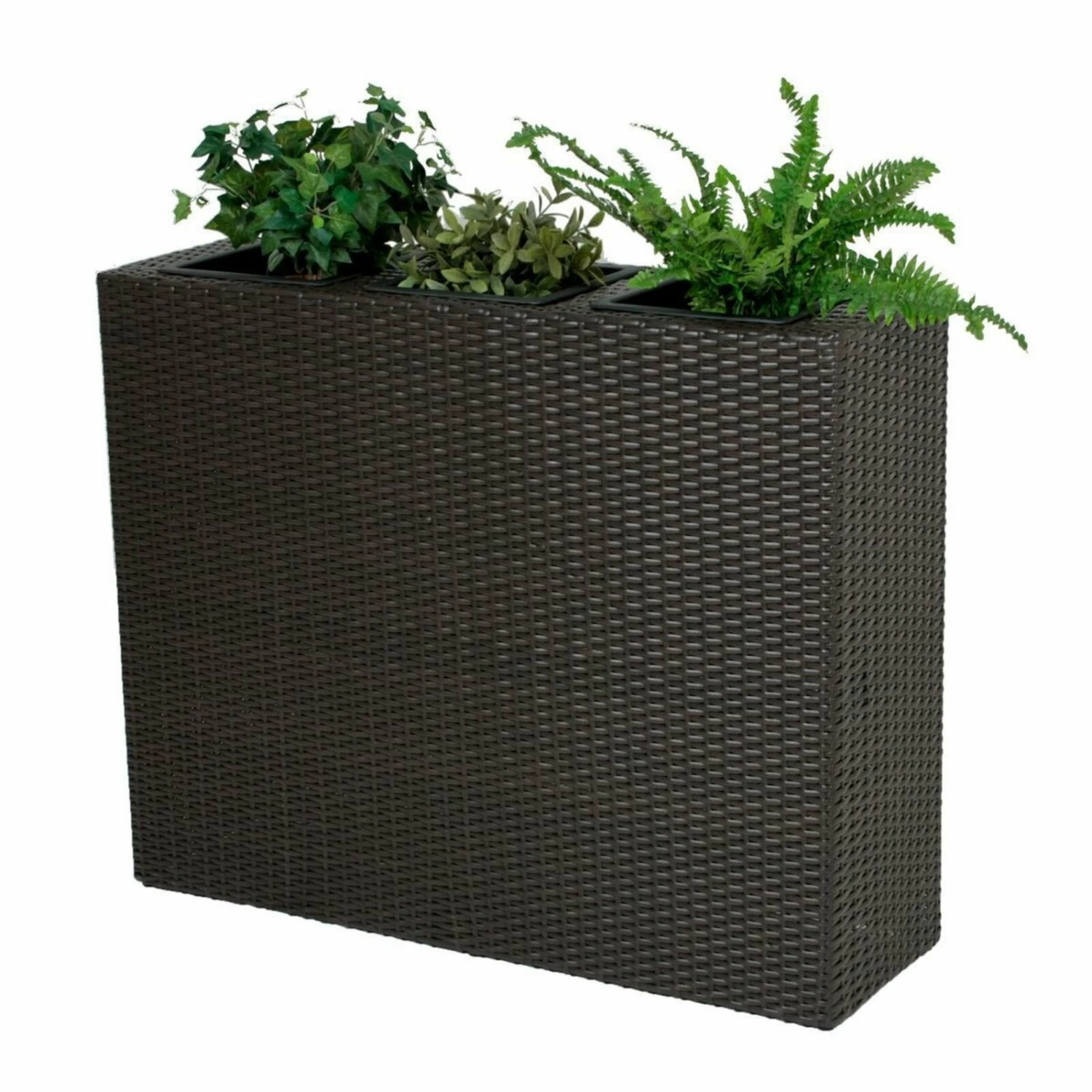 Brandneu 💯 Raumtrenner - braun - mit 3 Pflanztöpfen - 100 cm breit 🔔 3 Brandneu 💯 Raumtrenner - braun - mit 3 Pflanztöpfen - 100 cm breit 🔔