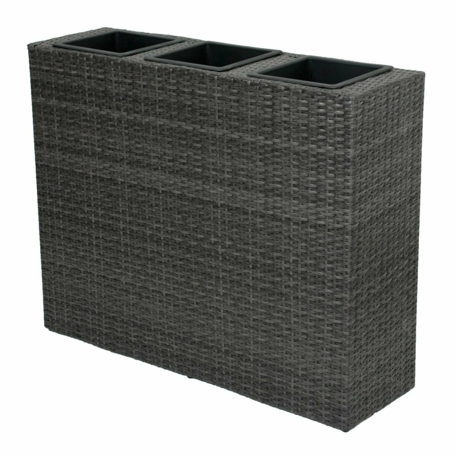 Budget 😍 Raumtrenner - dunkelgrau - mit 3 Pflanztöpfen - 100 cm breit ⭐ 5 Budget 😍 Raumtrenner - dunkelgrau - mit 3 Pflanztöpfen - 100 cm breit ⭐ – Bild 3