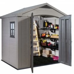 Top 10 🎉 Gerätehaus FACTOR 8x6 - taupe-beige - Kunststoff - 248,5x178 cm 😍