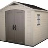 Bestes Angebot ✨ Gerätehaus FACTOR 8x8 - taupe-beige - Kunststoff - 248x255 cm ⌛ -Angebote Garten Store 9002883700 1600Wx1600H