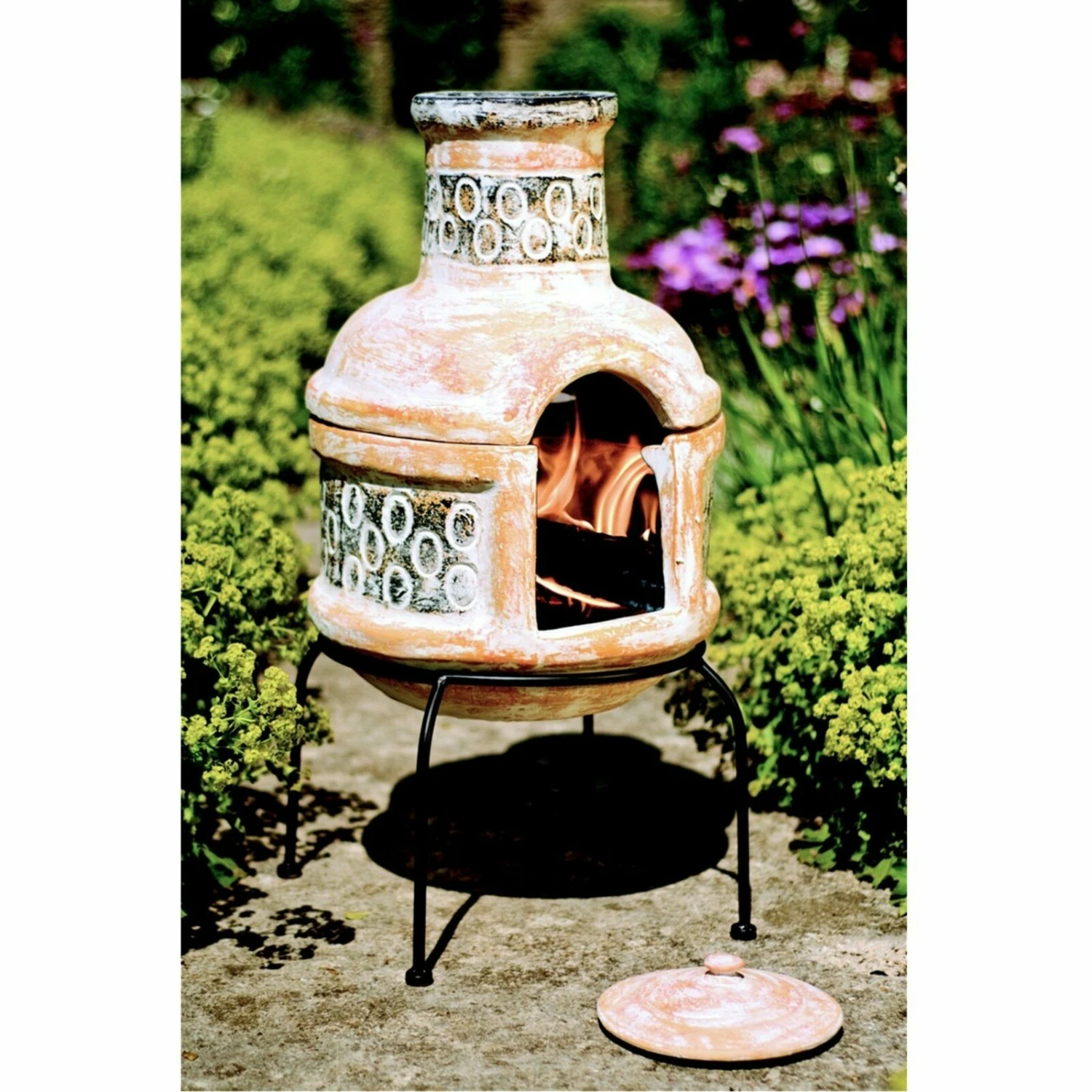 Auslauf 🎉 Mexiko-Grillkamin CIRCLE - gelb-braun - 75 cm hoch 🎉 5 Auslauf 🎉 Mexiko-Grillkamin CIRCLE - gelb-braun - 75 cm hoch 🎉 – Bild 3