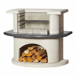 Schlussverkauf 🎉 Grillbar AMBIENTE - weiß - Granitplatte - 110 cm breit ⌛