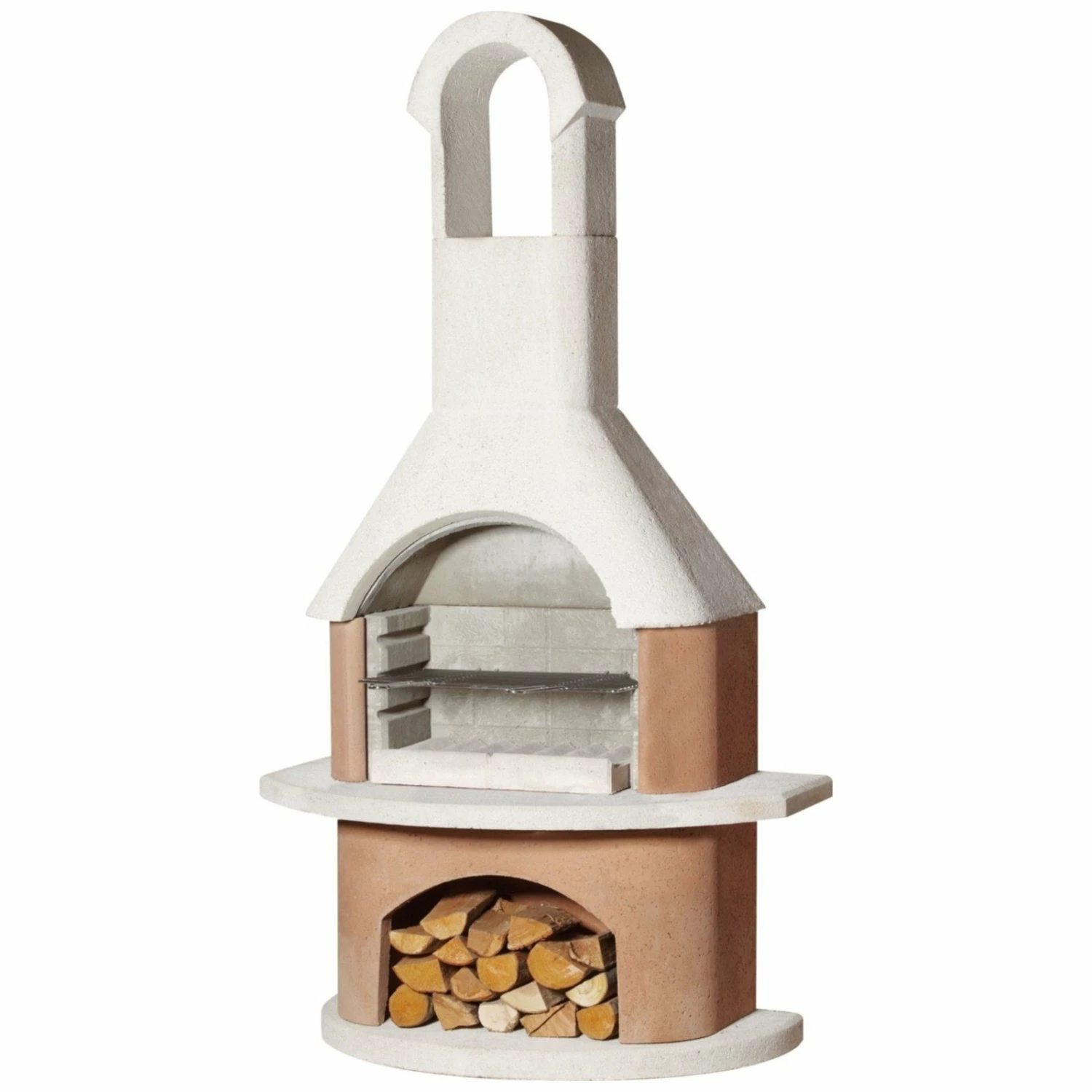 Rabatt 🥰 Grillkamin BALI - weiß-terra - 203 cm hoch 🤩 3 Rabatt 🥰 Grillkamin BALI - weiß-terra - 203 cm hoch 🤩