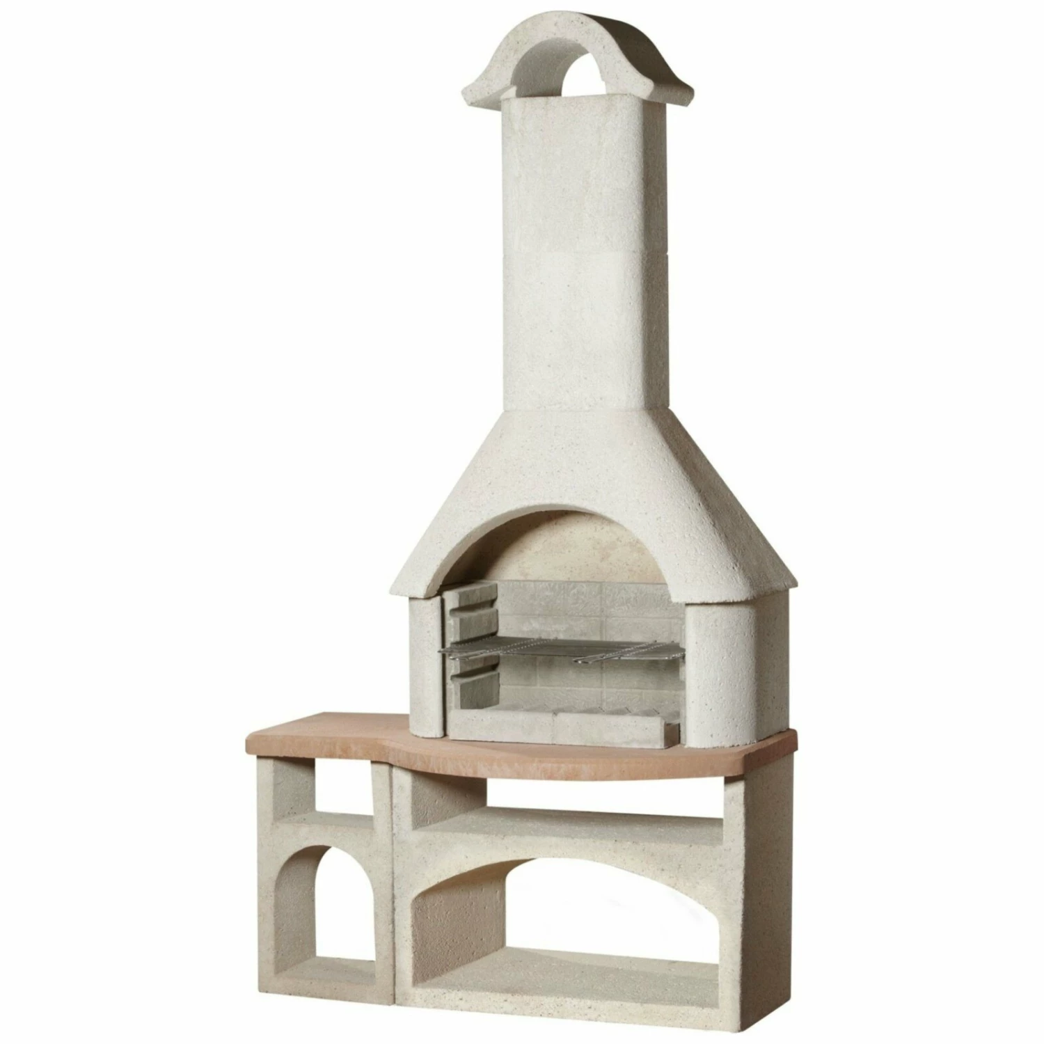 Angebote 🧨 Grillkamin BOZEN - weiß-terra - 210 cm hoch 🧨 3 Angebote 🧨 Grillkamin BOZEN - weiß-terra - 210 cm hoch 🧨