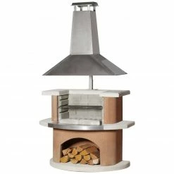 Coupon 🔔 Grillkamin KAMPEN - weiß-terra - 210 cm hoch ✔️