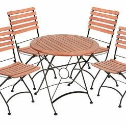 Coupon 🧨 5-teilige Sitzgruppe WIEN Set 1 - Eukalyptus - klappbar 🎉