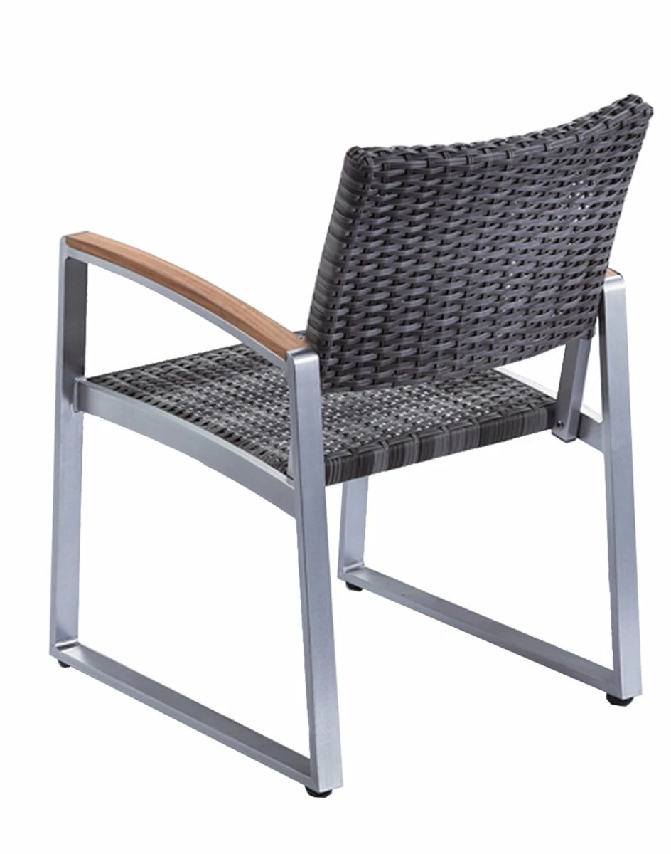 Aktion ✔️ 2er-Set Stuhl mit Armlehnen AVA - grau - Aluminium ✨ 4 Aktion ✔️ 2er-Set Stuhl mit Armlehnen AVA - grau - Aluminium ✨ – Bild 2