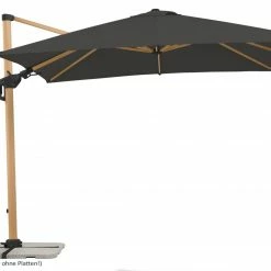 Beste Bewertungen von ❤️ Ampelschirm RHODOS TWIST WOODY - anthrazit - 300x300 cm 🎁