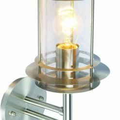 Coupon 👍 Außenleuchte - Edelstahl - 36 cm hoch ⭐