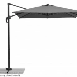 Aktion 🥰 Ampelschirm RHODOS JUNIOR - anthrazit - quadratisch - 230x230 cm 💯