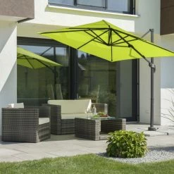 Rabatt ✨ Ampelschirm RHODOS JUNIOR - apfelgrün - quadratisch - 230x230 cm ✨ -Angebote Garten Store 9004050100 04 1600Wx1600H