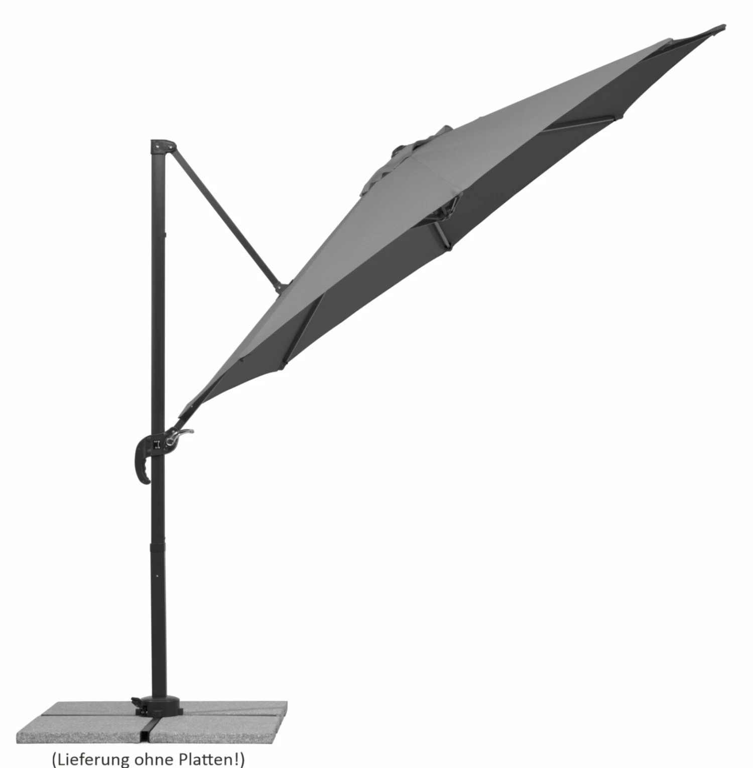 Brandneu 😀 Ampelschirm RHODOS JUNIOR - anthrazit - ø 300 cm 😀 4 Brandneu 😀 Ampelschirm RHODOS JUNIOR - anthrazit - ø 300 cm 😀 – Bild 2