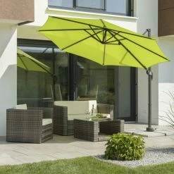 Billig 🔥 Ampelschirm RHODOS JUNIOR - apfelgrün - ø 300 cm 🤩 -Angebote Garten Store 9004050400 04 1600Wx1600H