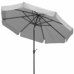 Billig 🌟 Sonnenschirm ORLANDO - silbergrau - Ø 270 cm 🔥