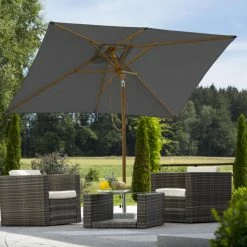 Besorgen ⭐ Sonnenschirm MALAGA - anthrazit - rechteckig - 300x200 cm ❤️ -Angebote Garten Store 9004054600 04 1600Wx1600H