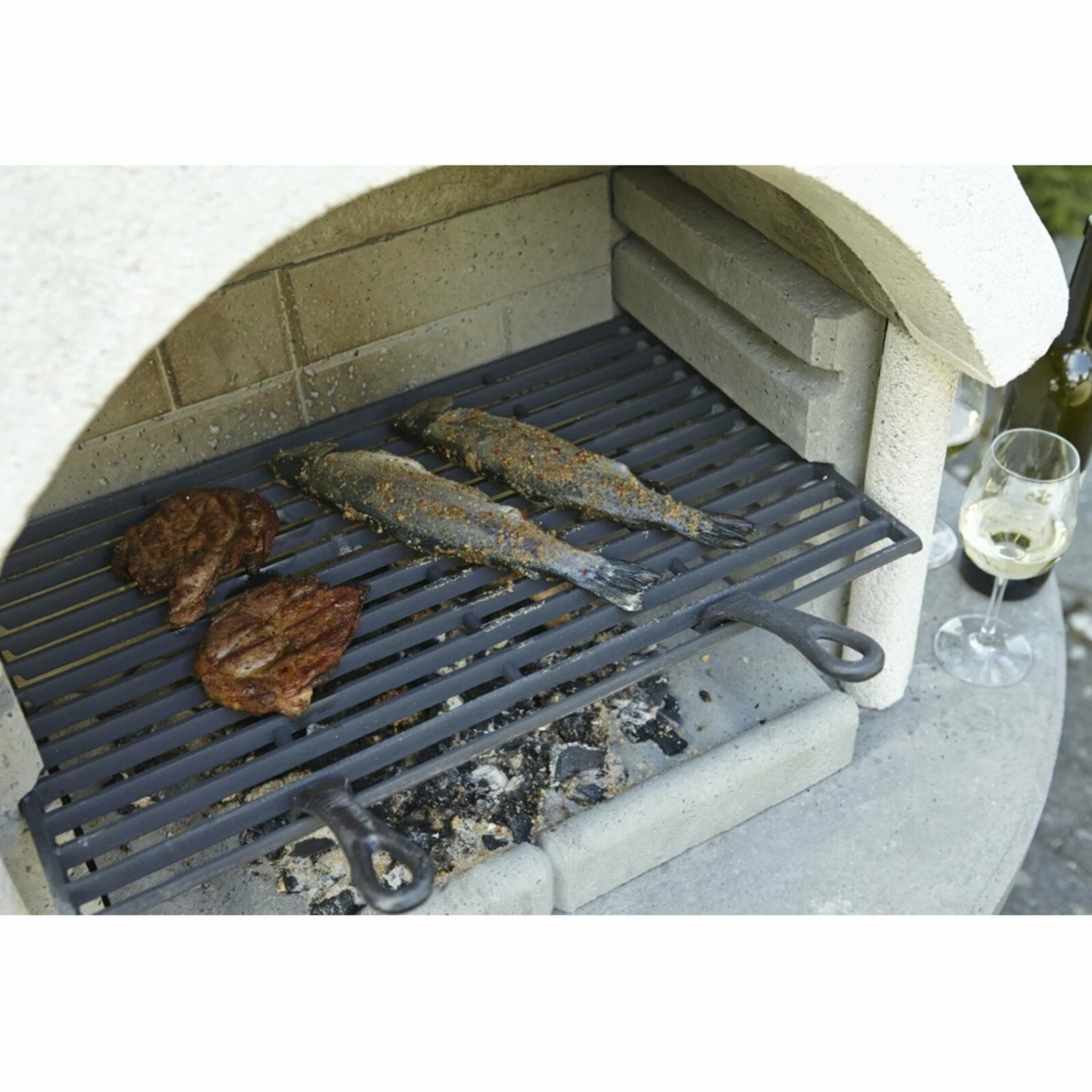 Schlussverkauf 🔥 Guss-Grillrost - schwarz - 2 Griffe - 54x34 cm 🎁 4 Schlussverkauf 🔥 Guss-Grillrost - schwarz - 2 Griffe - 54x34 cm 🎁 – Bild 2