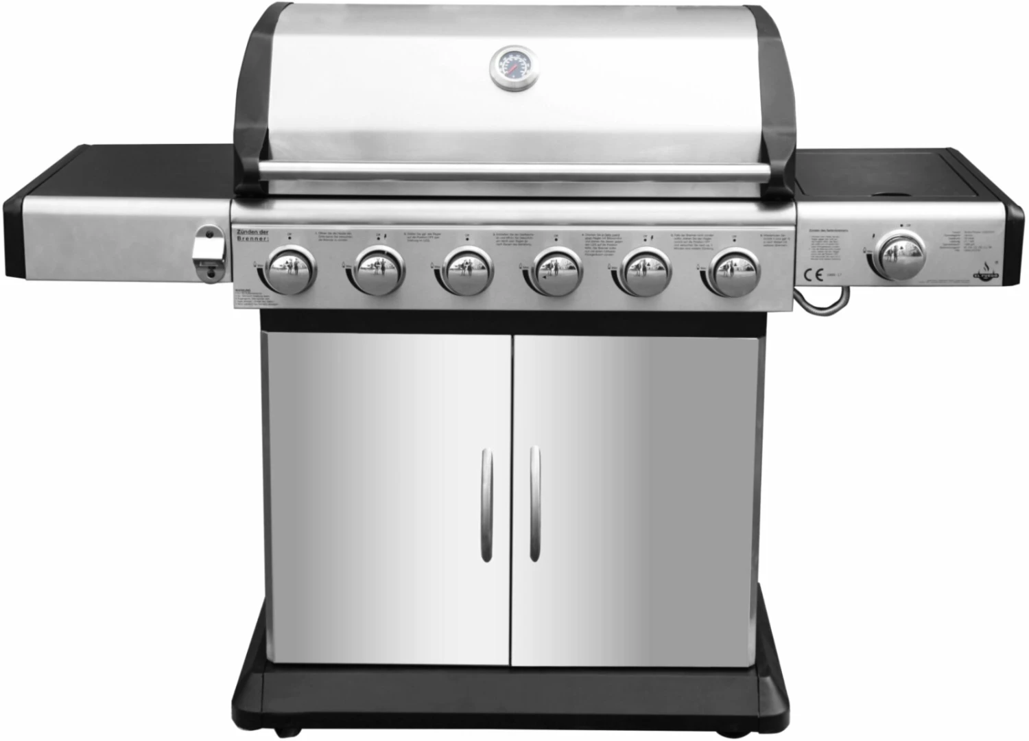 Brandneu 👍 Edelstahl-Gasgrill DELUXE - mit 6 Brenner + 1 Seitenbrenner ✔️ 3 Brandneu 👍 Edelstahl-Gasgrill DELUXE - mit 6 Brenner + 1 Seitenbrenner ✔️