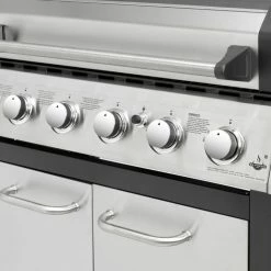 Coupon ✔️ Edelstahl-Gasgrill LONG BEACH - silber schwarz - 6 +1 Brenner 🧨 -Angebote Garten Store 9004109100 03 1600Wx1600H