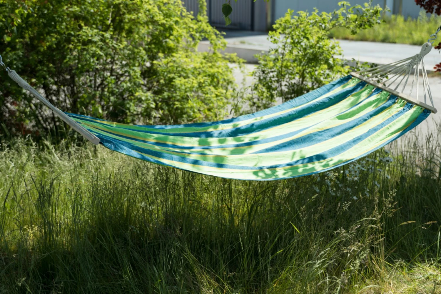 Brandneu 🤩 Hängematte MEDEA - grün-blau - 100x200cm 👏 5 Brandneu 🤩 Hängematte MEDEA - grün-blau - 100x200cm 👏 – Bild 3