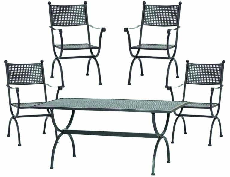 Bestpreis 🤩 5-teiliges Gartenmöbelset ROMEO - grau - Eisen 🥰 3 Bestpreis 🤩 5-teiliges Gartenmöbelset ROMEO - grau - Eisen 🥰