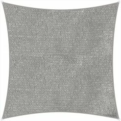 Billig ⭐ Sonnensegel TENERIFFA - silbergrau - viereckig - 360x360 cm ⭐