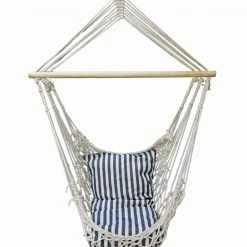 Billig ✨ Hängesessel GRENADA - blau-weiß 🧨