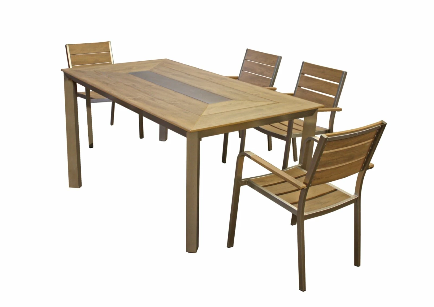 Neu ⌛ 5-teilige Tischgruppe FLORENCE - champagner - 192x100 cm 😀 3 Neu ⌛ 5-teilige Tischgruppe FLORENCE - champagner - 192x100 cm 😀