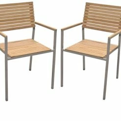 Blitzangebot 👍 4er-Set Stapelstuhl DENVER - Teak massiv - stapelbar 💯