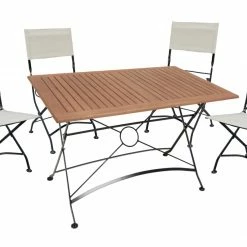 Schlussverkauf 🎁 5-teiliges Gartenmöbel-Set TRIEST - 120x80 cm ⭐