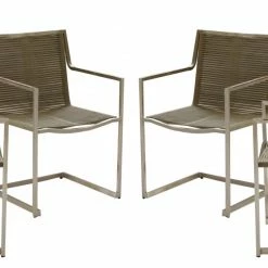 Auslauf 🌟 4er-Set Gartenstühle SIENNA - taupe - Seilbespannung 😍