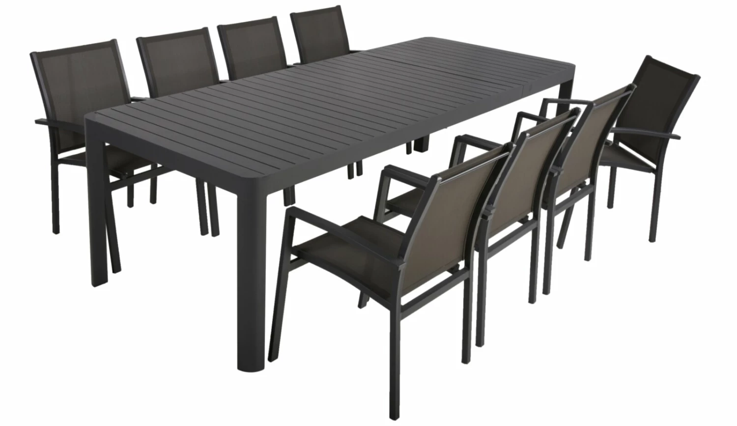 Brandneu 💯 9-teilige Tischgruppe AMIRA - anthrazit - Tisch ausziehbar 💯 3 Brandneu 💯 9-teilige Tischgruppe AMIRA - anthrazit - Tisch ausziehbar 💯