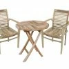 Großhandel 🛒 3-teilige Tischgruppe JAVA 07 - natur - Teak Massivholz - stapelbar 🥰