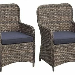 Bestpreis 🤩 2er-Set Gartensessel BORDEAUX - nelke-dunkelgrau 🔥