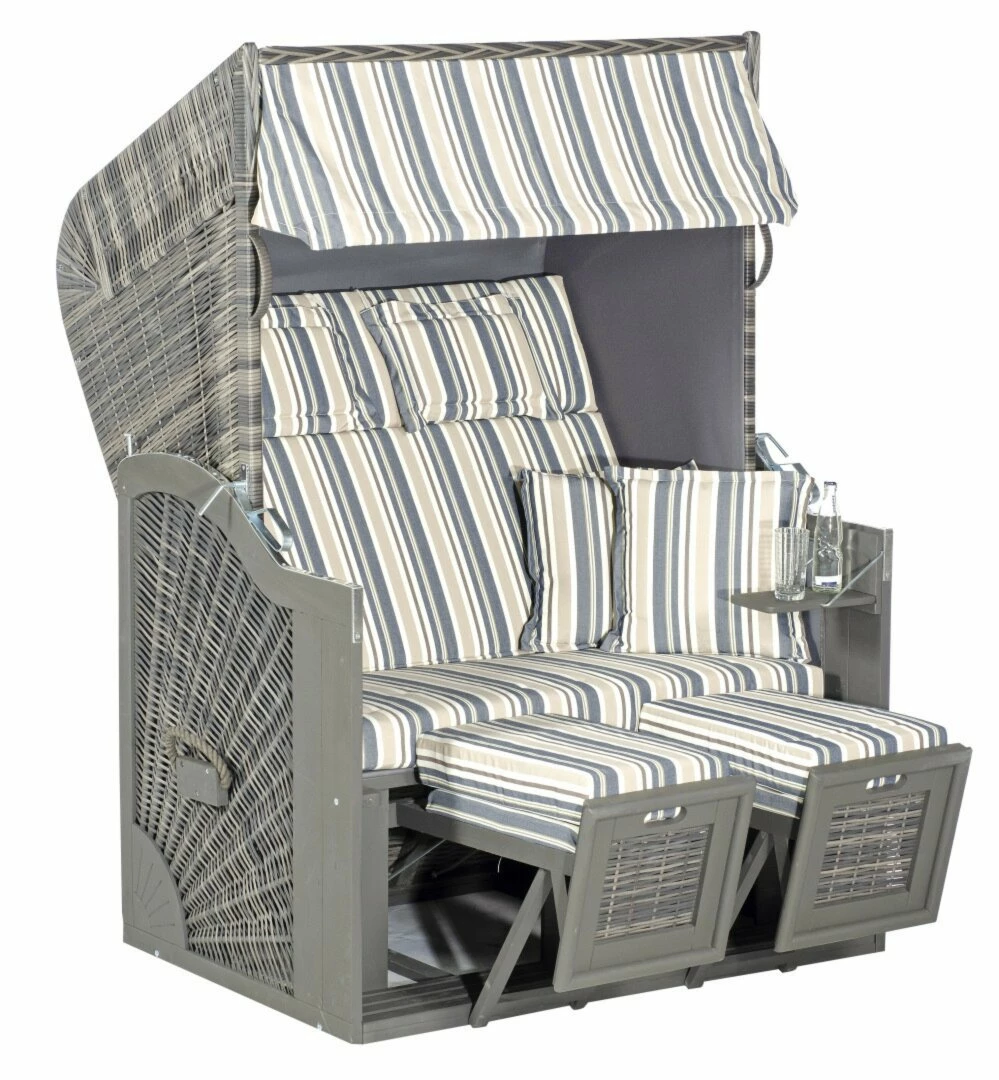 Angebote ⌛ Strandkorb RUSTIKAL 285 Z Sund Edition - grau-weiß-beige - vintage-anthrazit 💯 3 Angebote ⌛ Strandkorb RUSTIKAL 285 Z Sund Edition - grau-weiß-beige - vintage-anthrazit 💯