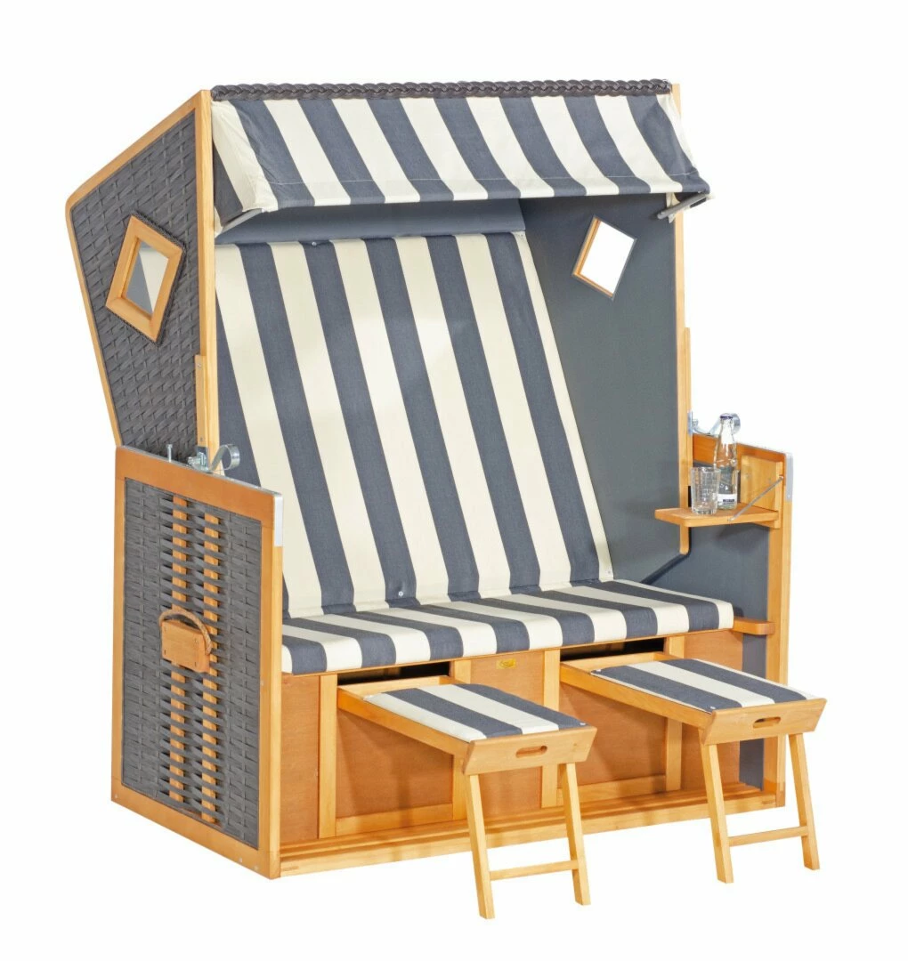 Angebote 🥰 Strandkorb Rustikal 105 Z XL - anthrazit-weiß - vintage-braun 🎁 3 Angebote 🥰 Strandkorb Rustikal 105 Z XL - anthrazit-weiß - vintage-braun 🎁