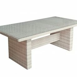 Brandneu 🌟 5-teilige Tischgruppe DIJON - sesamgrau - Kunststoffgeflecht 🤩 -Angebote Garten Store 9004384900 02 1600Wx1600H