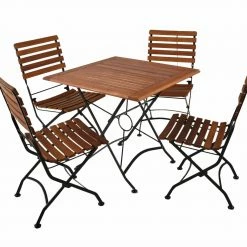 Bestpreis 🌟 5-teilige Sitzgruppe WIEN - Eukalyptus - klappbar 😉