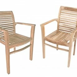 Top 10 ✔️ 2er-Set Gartenstuhl JAVA - natur - stapelbar 😍