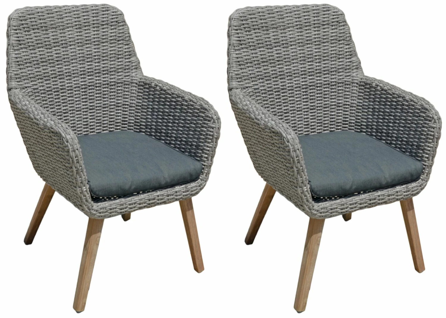 Bestpreis ⌛ 2er-Set Sessel RAPALLO - grau - Akazie massiv 👍 3 Bestpreis ⌛ 2er-Set Sessel RAPALLO - grau - Akazie massiv 👍