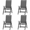 Schlussverkauf 😀 4er-Set Klappsessel LIVORNO - anthrazit - Aluminium 😍