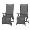 Auslauf ❤️ 2er-Set Relaxsessel LIVORNO- anthrazit - Aluminium 🌟