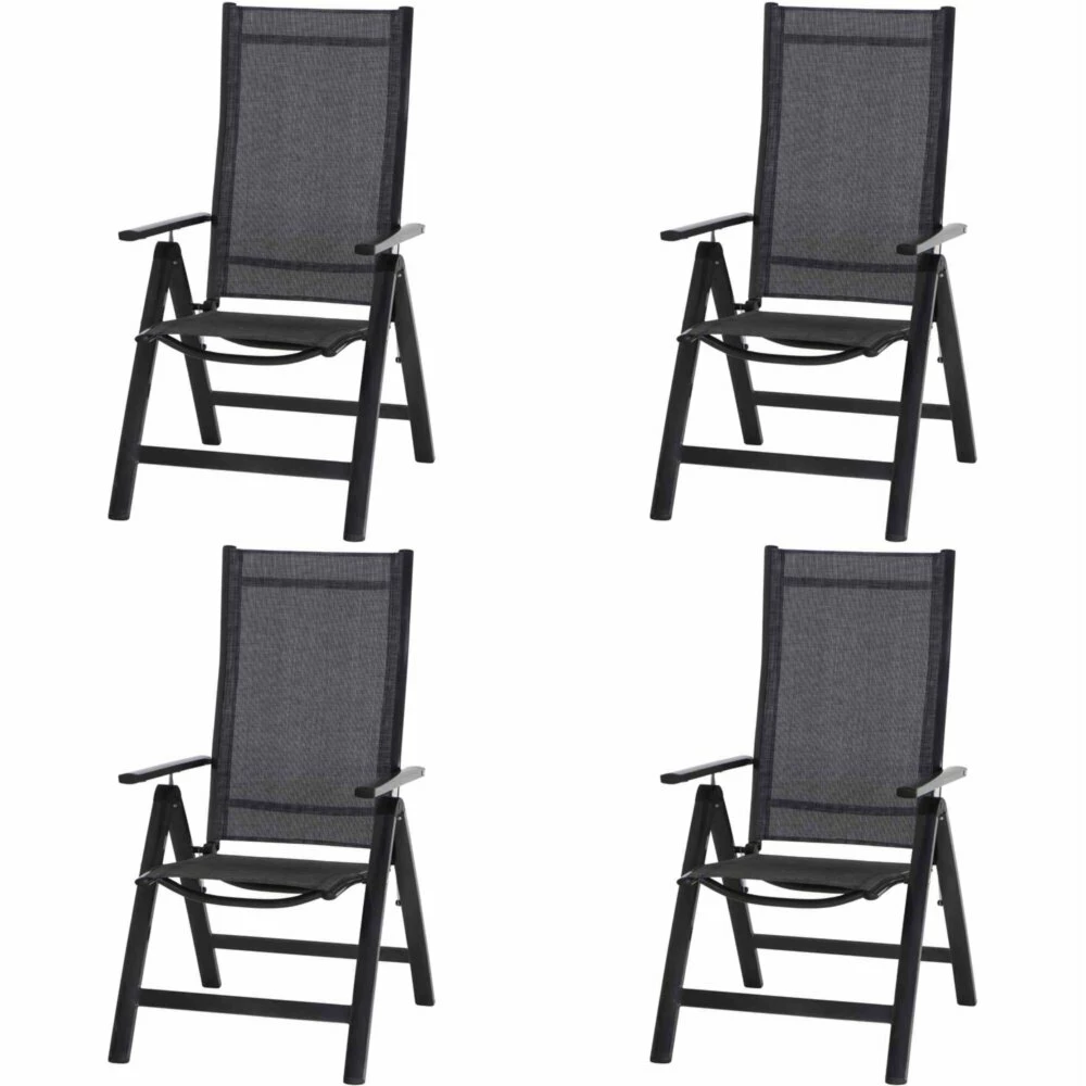 Bestpreis 😍 4er-Set Klappsessel MEDIRA - anthrazit - Aluminium 🔔 3 Bestpreis 😍 4er-Set Klappsessel MEDIRA - anthrazit - Aluminium 🔔