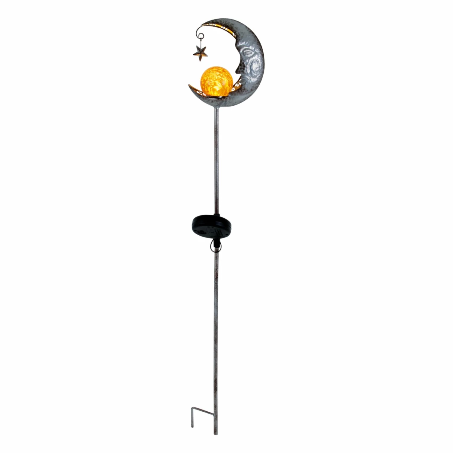 Brandneu 🛒 LED-Solarleuchte Mond - silber - 85,7 cm 🧨 3 Brandneu 🛒 LED-Solarleuchte Mond - silber - 85,7 cm 🧨