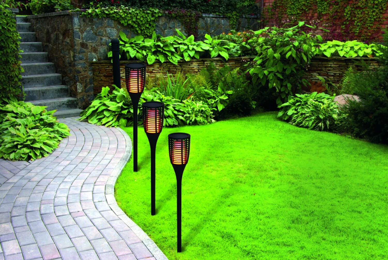 Blitzangebot 🥰 LED-Solar-Erdspieß Fackel - schwarz 👍 6 Blitzangebot 🥰 LED-Solar-Erdspieß Fackel - schwarz 👍 – Bild 4