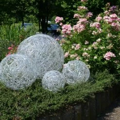 Auslauf 😍 LED-Außenkugel - aluminium - Ø 30 cm 🌟 -Angebote Garten Store 9004449400 03 1600Wx1600H