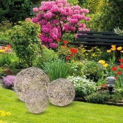 Auslauf 😍 LED-Außenkugel - aluminium - Ø 30 cm 🌟 -Angebote Garten Store 9004449400 04 1600Wx1600H