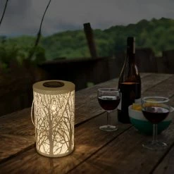 Blitzangebot 🎁 LED-Deko-Solarleuchte - weiß - Wald-Motiv 😉 -Angebote Garten Store 9004449700 04 1600Wx1600H